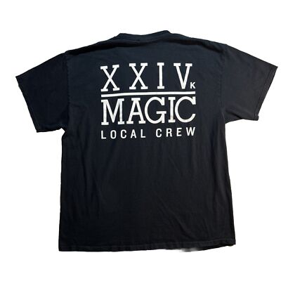 Bruno Mars XXIV Magic Local Crew Concert Tee Band Merch T Shirt XL