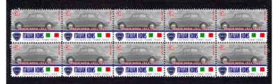 Lancia Appia Italian Icons Strip Of 10 Mint Stamps 4