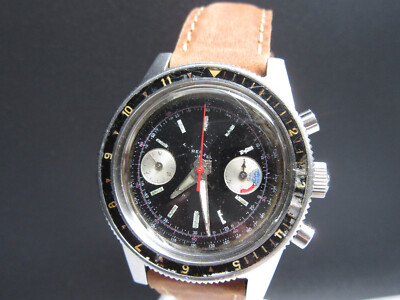 N787   Vintage '' OLLECH & WAJS '' Chronograph Landeron 248 Armbanduhr   