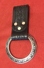 Metal Ring Leather Tomahawk Frog Hanger Hatchet Axe Sword Dagger SCA Larp Pirate