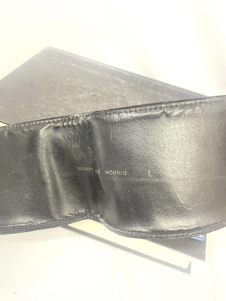 Cinturón Vintage Robert Lee Morris Latón Oxidado Moderno Hebilla Grande L Gamuza Años 80 Foto 4 de 4