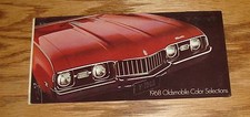 Original 1968 Oldsmobile Exterior Color Selections Sales Brochure Toronado 442