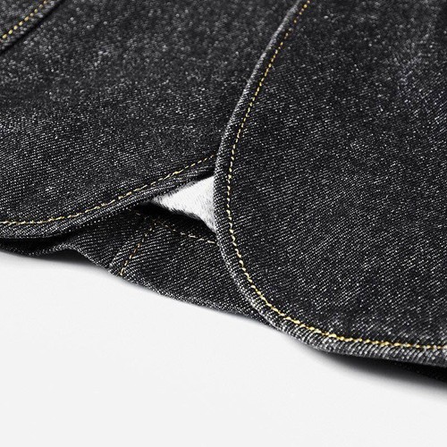 Herren Zwei Knopf Jeansjacke Baumwolle Slim Fit Business Jeans Freizeit Mode Mäntel - Bild 15 von 27