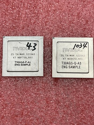 Set of 2  nVidia T30AGS BGA Chipset Qual Sample Very Rare for collection
