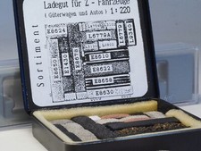 RAILEX Z-scale  15 Freight car and Truck loads in metal box, for MTL Marklin etc