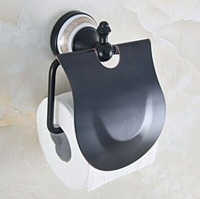 Black Oil Rubbed Brass Wall Mounted Bathroom Toilet Paper Roll Holder 2ba714