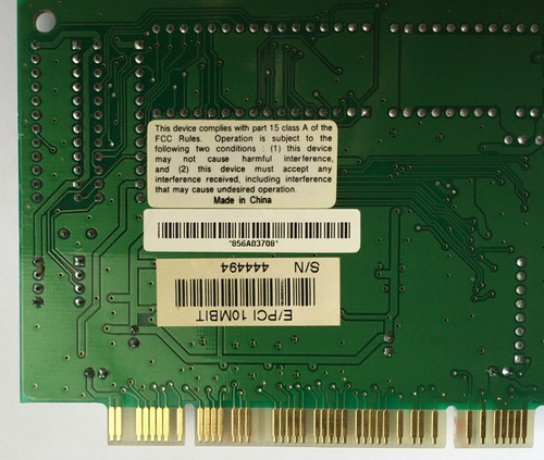 Yes PC Network Card 856A03708 E/PCI 10MBIT - Picture 3 of 3