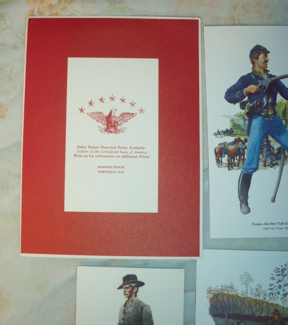 Parker Historical Prints Soldiers of the Union Army & Confederate