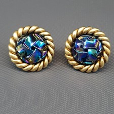 SCHMUCK - Tolles Paar LERITZ Metall Ohrringe #56