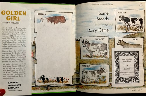 GOLDEN GIRL The Cow By Tony Palazzo ~ Scarce 1960's Children's Book W/ Jacket - Picture 2 of 6