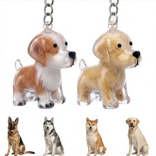 Dog Hair Storage Keychain Pet Memorial Gift 2Pcs Charm Keeper for Ashes