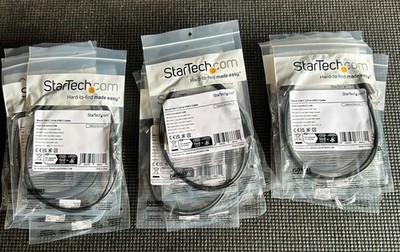Lot of 15 StarTech RUSB2CC1MB USB-C to USB-C Cables 1m 60W Rugged Black NEW