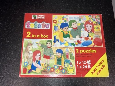 Vintage Tots TV Kinder Puzzle x 2 Puzzles 1x12 1x24 Teile 