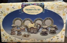 Country Cottage Tea Party Children's Ceramic 18 Piece Tea Set