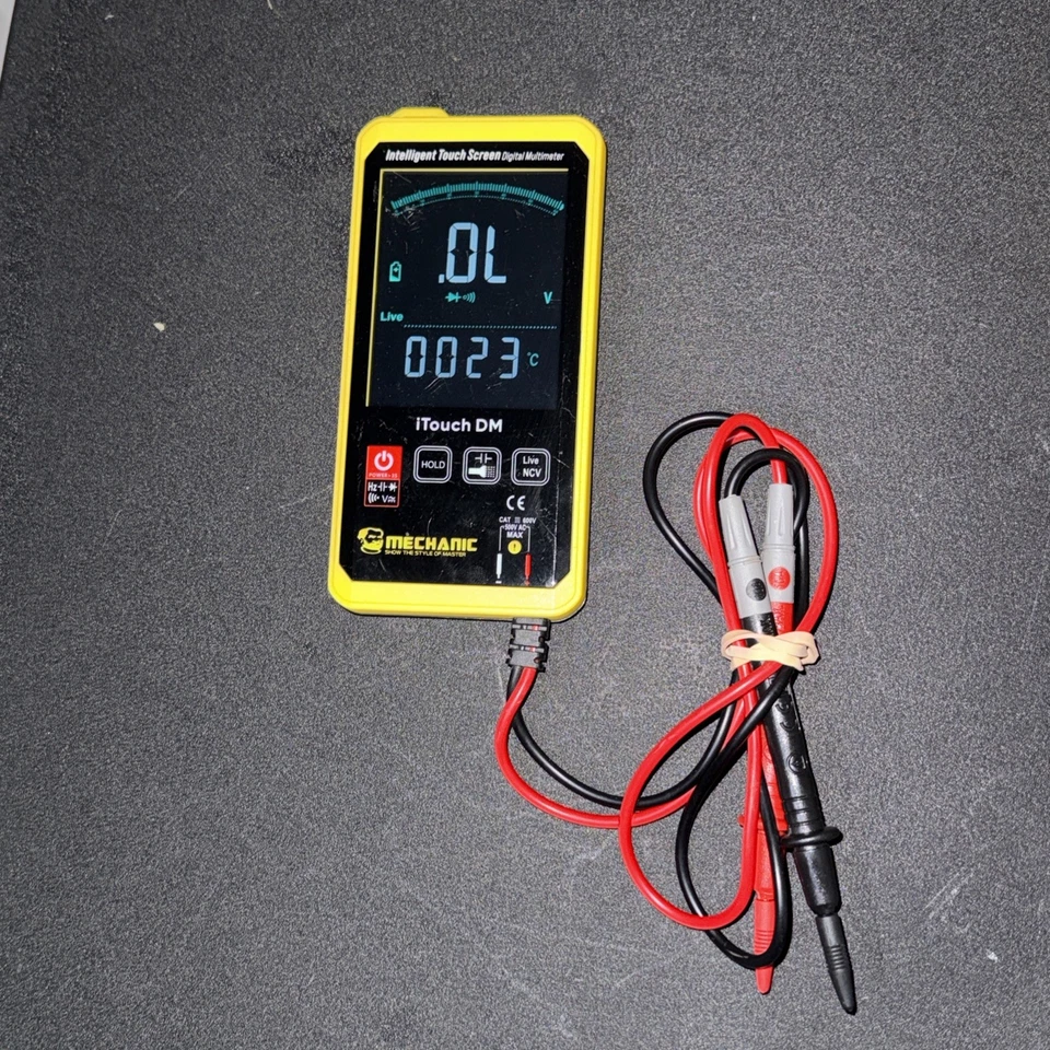 Multímetro Digital MECHANIC iTouch DM - Pantalla Táctil Inteligente Medidor de Rango Automático Foto 3 de 4