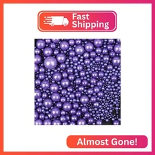 Purple Sprinkles for Cake Decorating, 130g/4.6oz Edible Purple Pearl Sprinkles M