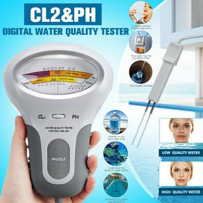 Pool Wasser Analysegerät, PC102B LCD Multifunktionsgerät CL2 Chlor und PH Tester