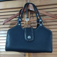 brighton handbag black leather