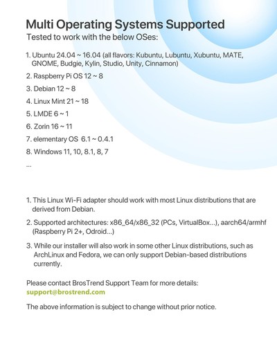 Linux WiFi Adapter for Ubuntu, Mint, Kali, Debian, Lubuntu, Xubuntu, Mate, Zo... - Imagen 3 de 9