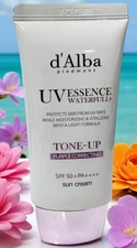 D'ALBA WATERFULL UV ESSENCE TONE-UP VEGAN PURPLE CORRECTING SUNSCREEN as Picture