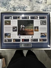 Derek Jeter Signed Timeline Poster LTD 137/500 W/ Steiner Authentication Card