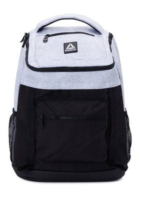 Reebok Unisex Adult Bobbie Top Loader 18.5'' Laptop Backpack, Light Gray/black