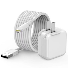 10FT USB Wall Charger Block for Fast Charging iPad 7/8/9 Generation