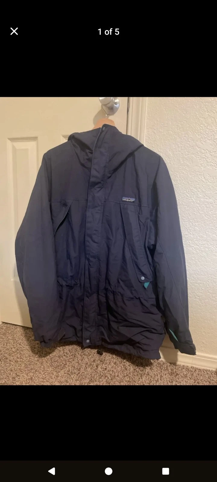 Vtg Patagonia Storm Jacket BlueSTY 83021 – Red Nylon Mesh-Lined Rain Shell (90s)