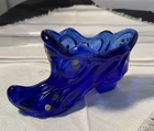 Fenton Legend Of The Secret Slipper Cobalt Blue Shoe Signed H.P  S Shepard