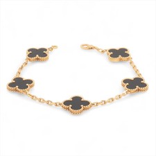 Van Cleef & Arpels Bracciale Vintage Alhambra 5P Onice 750 (YG) 11,7g VCARA41300