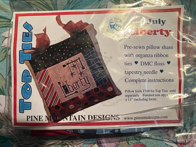 Pine Mountain Designs-Top Tie Pillow Sham- July Pillow Kit