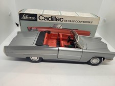 NICE SCHUCO 5505 BATTERY OPERATED SILVER CADILLAC De VILLE CONVERTIBLE W/ BOX