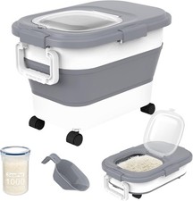 HOYTAMDA 20-30Lbs Rice Container,Collapsible Airtight Food Storage Containers W/