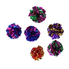12Pcs Assorted Color Crinkle Cat Toys Balls Durable Interactive for Cats