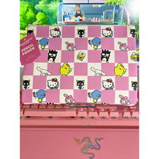 Hello Kitty  Friends Pencil Pouch Case Zipper 2024 Sanrio Large Pink White