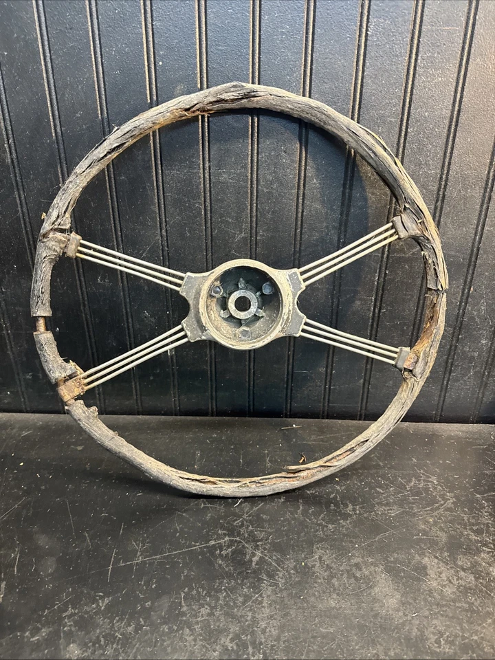 Volante británico de 4 radios vintage MG B 1940 Banjo Rat Rod Foto 2 de 3