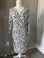 Women’s LAUREN RALPH LAUREN Dress Gray Abstract Evening Office Wear Sz 10 EUC