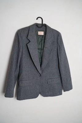Pendleton Vintage Blazer Damen Gr. 40 Grau 100% Wolle Wool klassisch