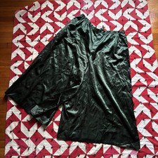 Vintage 1950s Green Satin Palazzo Pants Wide Leg As Is Worn Flaws Skirt