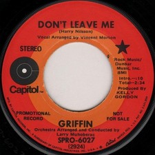 Griffin - Don't Leave Me - Used Vinyl Record 7 - 59 - Promo - C8100z
