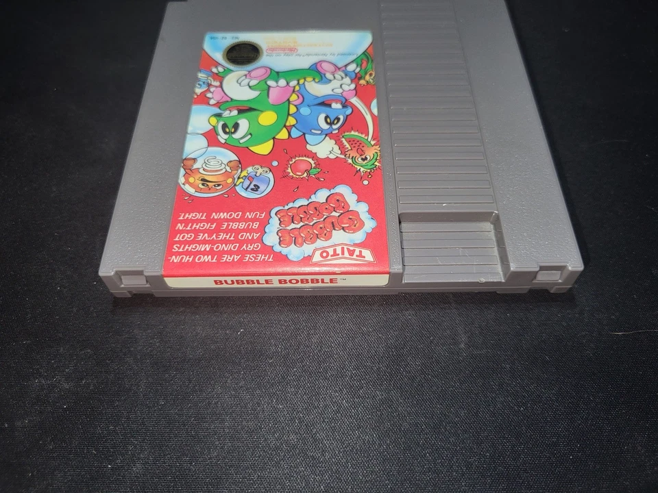 Bubble Bobble 1 I Taito Authentic Nintendo NES NRMT condition game cartridge - Image 3 of 3