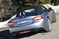 FOX Sportauspuff Fiat 124 Spider, Bj. ab 2016, Endrohr 2x76mm rund re/li