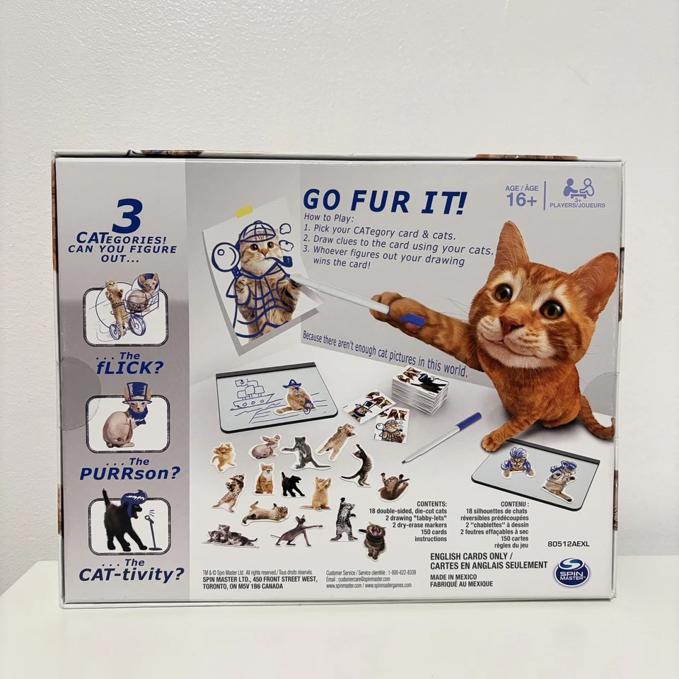 Spin Master The Cat Game Drawing Card Game New Game Open Box Sealed Pieces Read - Image 4 of 4