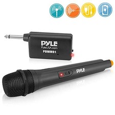 Pyle PDWM91 Portable VHF Wireless Microphone Transmitter Set