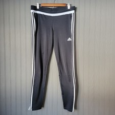 Adidas Track Pants Climacool Joggers Ankle Zip Pockets Black Women's Size Medium