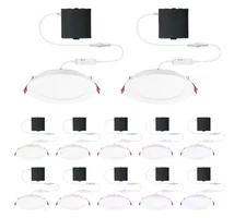 COMMERCIAL ELECTRIC Pro Value Series LED Round Adj Color Temp Wht 4 in 12-Pk