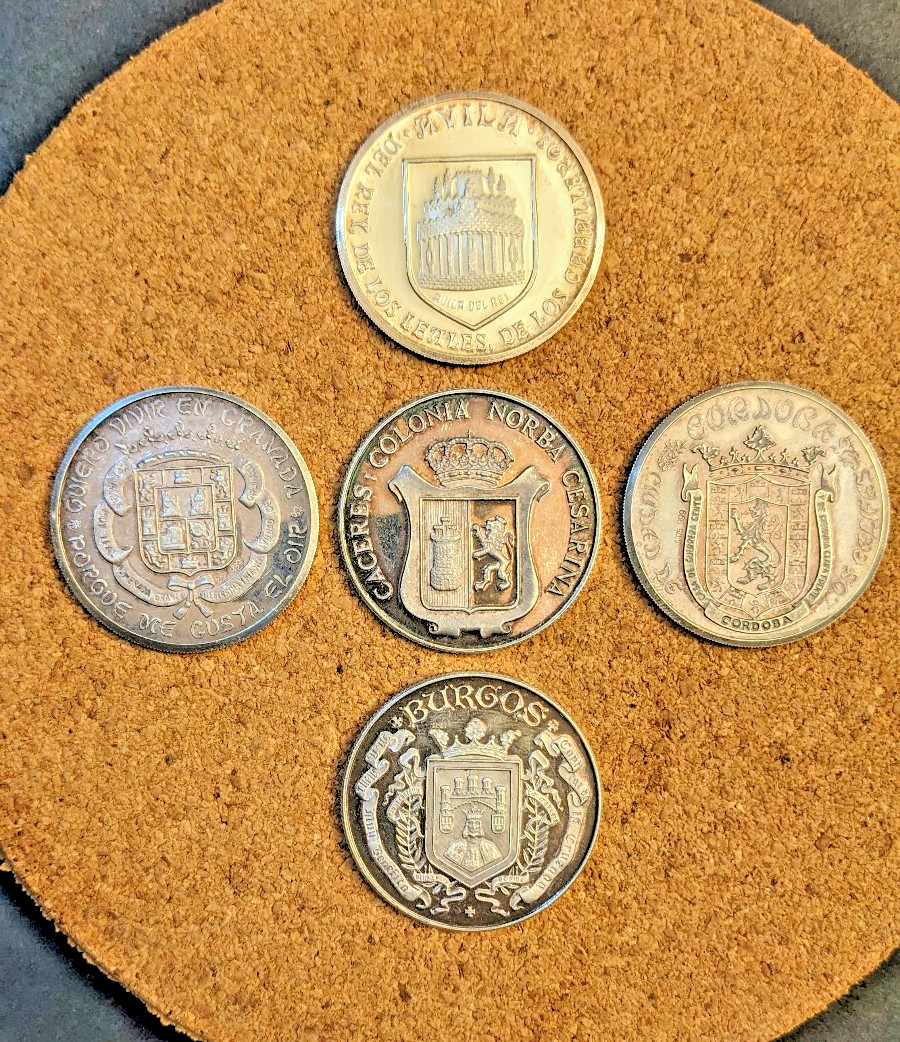Medaillen (4) Spanien - 999 Silber - Medallas de plata de España - 53,8g