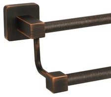 Ntipox Bathroom Double Towel Bar Oil Rubbed Bronze, 24 Inch Square Towel Rack...
