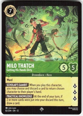 Milo Thatch Getting His Hands Dirty 82/204 Wilds Unknown Disney Lorcana