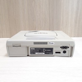 Sega Saturn white console with 6 games, memory & 2 controllers tested Japan